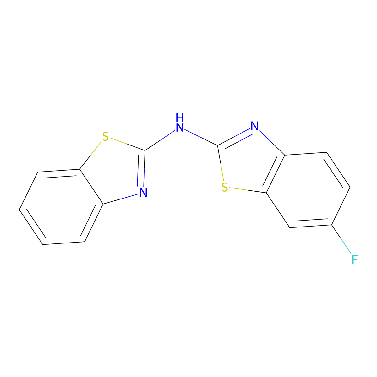 N-(1,3-benzothiazol-2-yl)-6-fluoro-1,3-benzothiazol-2-amine molecular structure, CAS 862976-04-3
