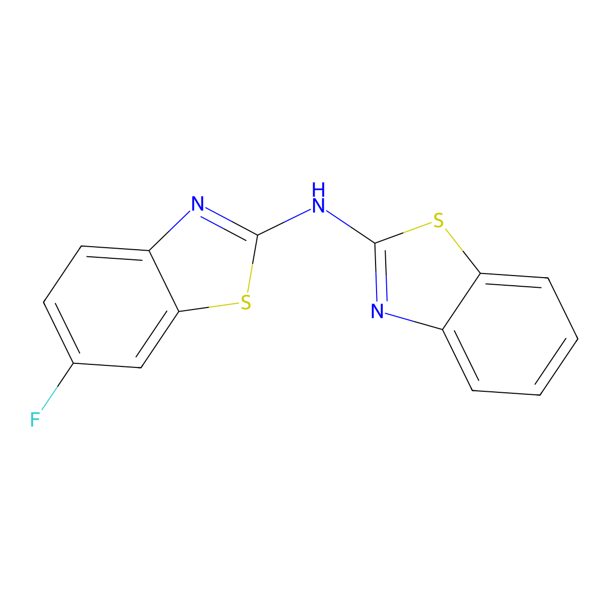 N-(1,3-benzothiazol-2-yl)-6-fluoro-1,3-benzothiazol-2-amine molecular structure, CAS 862976-04-3