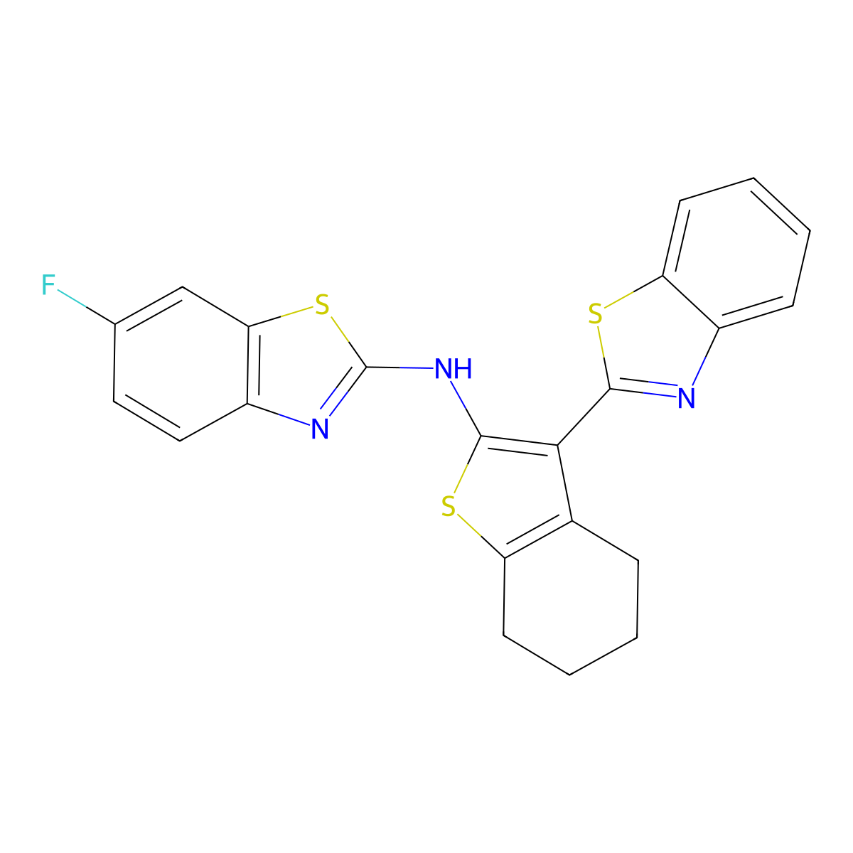 N-(3-(benzo[d]thiazol-2-yl)-4,5,6,7-tetrahydrobenzo[b]thiophen-2-yl)-6-fluorobenzo[d]thiazol-2-amine molecular structure, CAS 862976-19-0