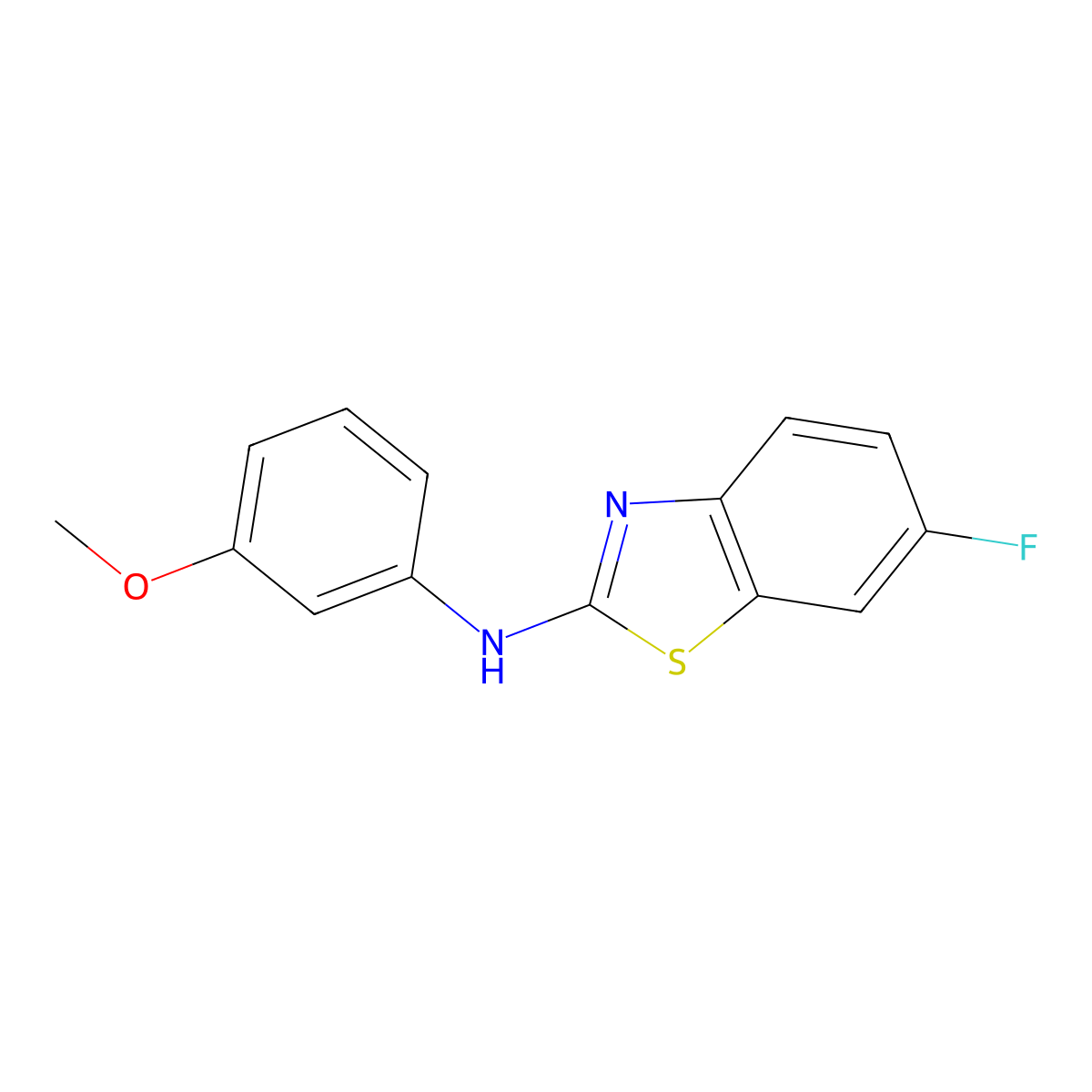 6-fluoro-N-(3-methoxyphenyl)-1,3-benzothiazol-2-amine molecular structure, CAS 862976-32-7