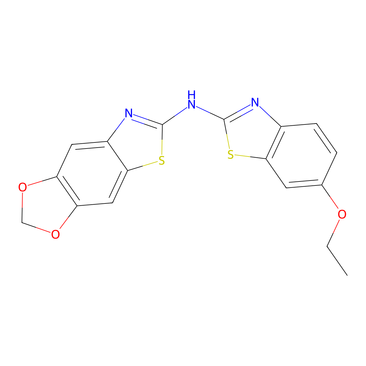 N-(6-ethoxy-1,3-benzothiazol-2-yl)-[1,3]dioxolo[4,5-f][1,3]benzothiazol-6-amine molecular structure, CAS 862976-57-6