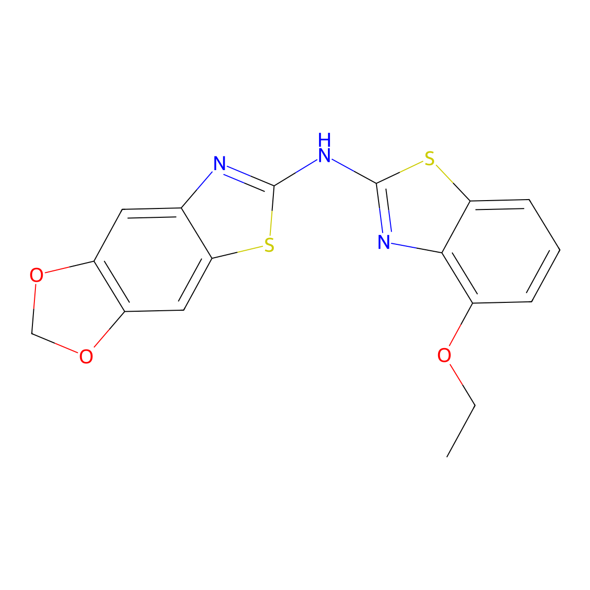 N-(4-ethoxy-1,3-benzothiazol-2-yl)-[1,3]dioxolo[4,5-f][1,3]benzothiazol-6-amine molecular structure, CAS 862976-63-4
