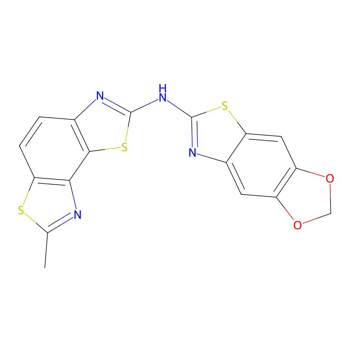 N-(7-methyl-[1,3]thiazolo[5,4-e][1,3]benzothiazol-2-yl)-[1,3]dioxolo[4,5-f][1,3]benzothiazol-6-amine molecular structure, CAS 862976-79-2