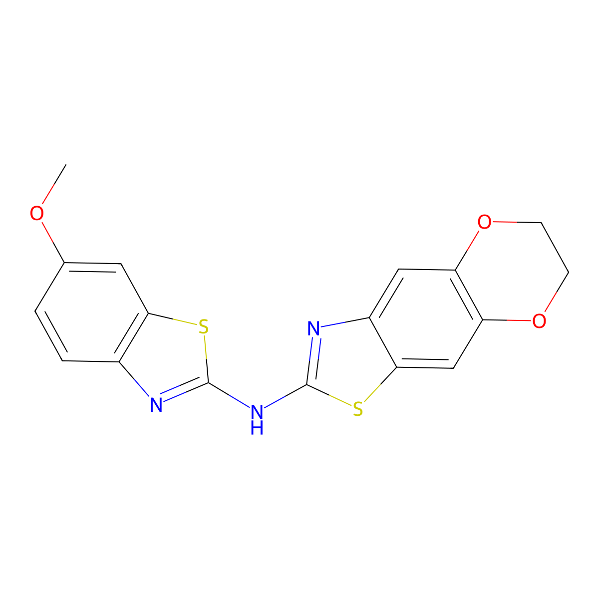 N-(6-methoxy-1,3-benzothiazol-2-yl)-6,7-dihydro-[1,4]dioxino[2,3-f][1,3]benzothiazol-2-amine molecular structure, CAS 862976-94-1