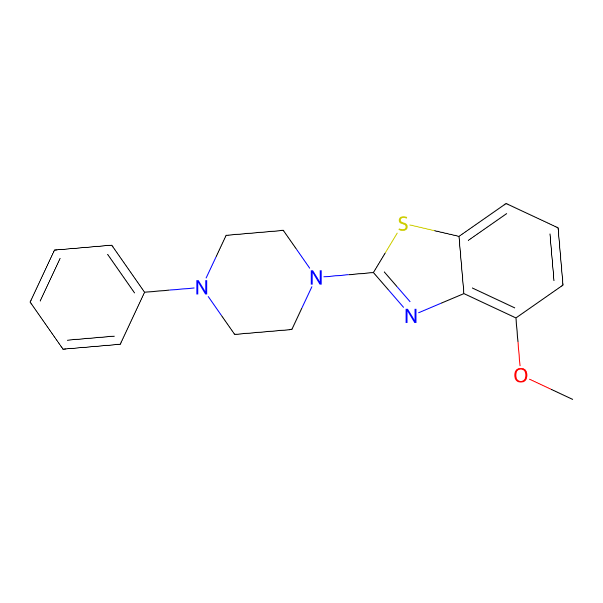 4-Methoxy-2-(4-phenylpiperazin-1-yl)-1,3-benzothiazole molecular structure, CAS 862977-04-6