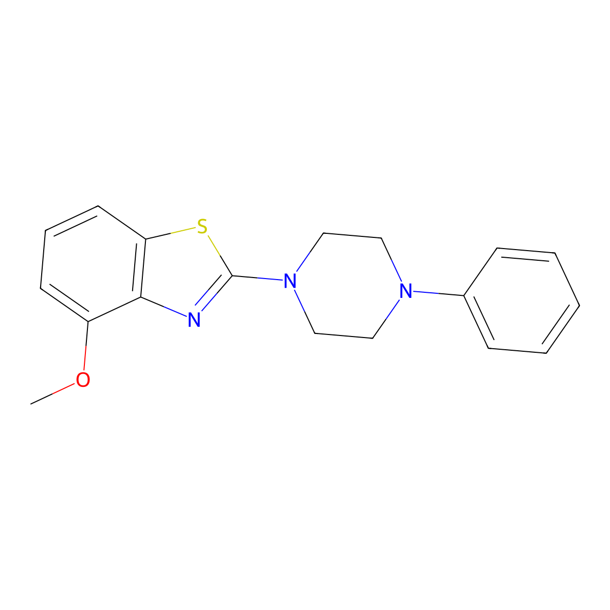4-Methoxy-2-(4-phenylpiperazin-1-yl)-1,3-benzothiazole molecular structure, CAS 862977-04-6