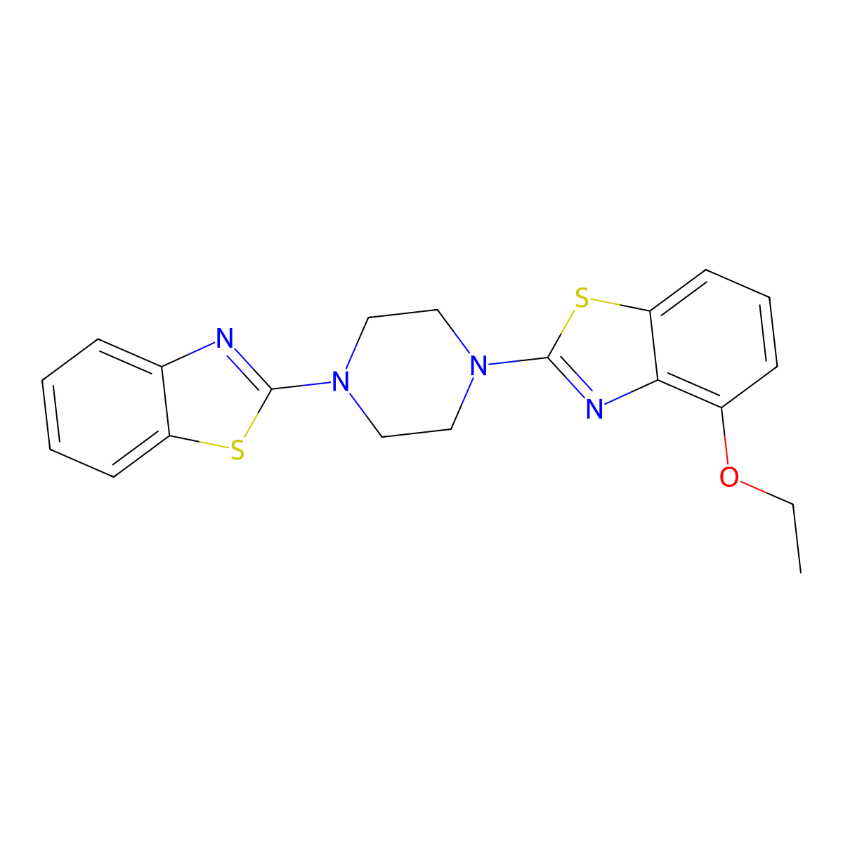 2-[4-(1,3-Benzothiazol-2-yl)piperazin-1-yl]-4-ethoxy-1,3-benzothiazole molecular structure, CAS 862977-05-7