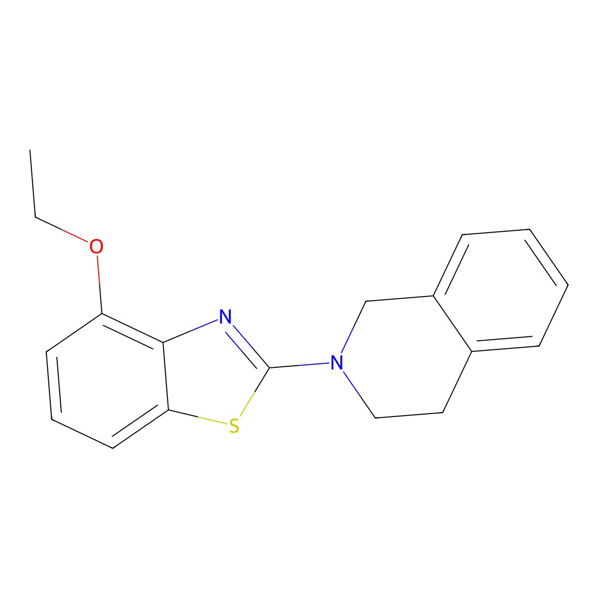 2-(3,4-dihydroisoquinolin-2(1H)-yl)-4-ethoxybenzo[d]thiazole molecular structure, CAS 862977-10-4