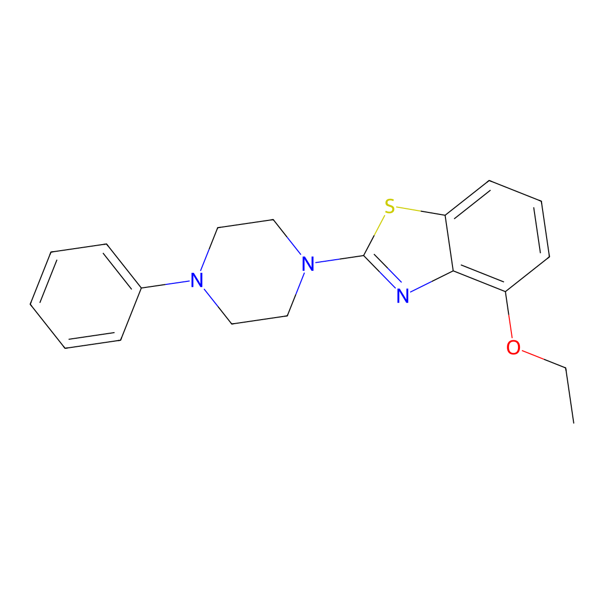 4-Ethoxy-2-(4-phenylpiperazin-1-yl)-1,3-benzothiazole molecular structure, CAS 862977-11-5