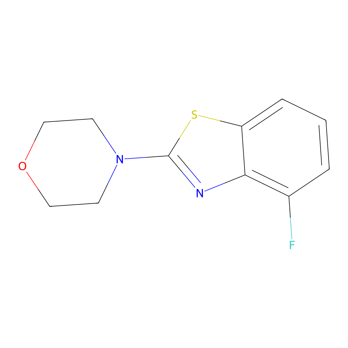 4-(4-Fluorobenzo[d]thiazol-2-yl)morpholine molecular structure, CAS 862977-13-7