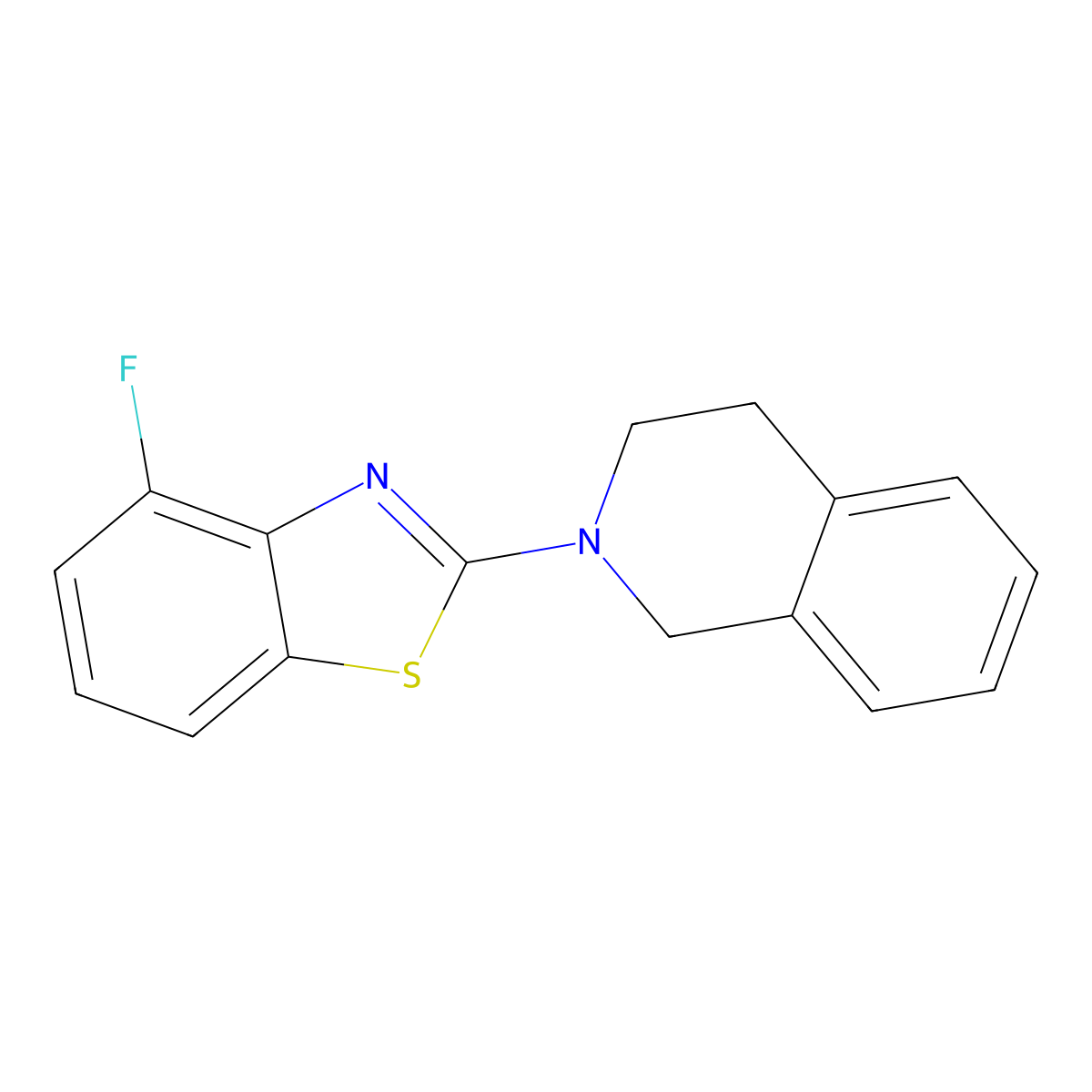 2-(3,4-dihydroisoquinolin-2(1H)-yl)-4-fluorobenzo[d]thiazole molecular structure, CAS 862977-16-0