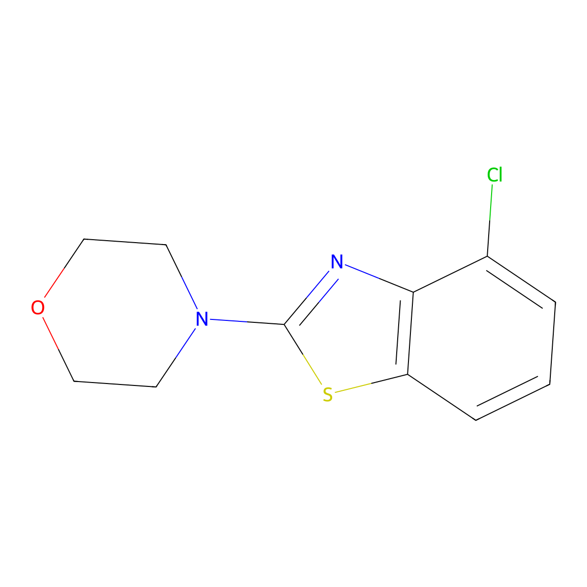 4-(4-Chlorobenzo[d]thiazol-2-yl)morpholine molecular structure, CAS 862977-19-3