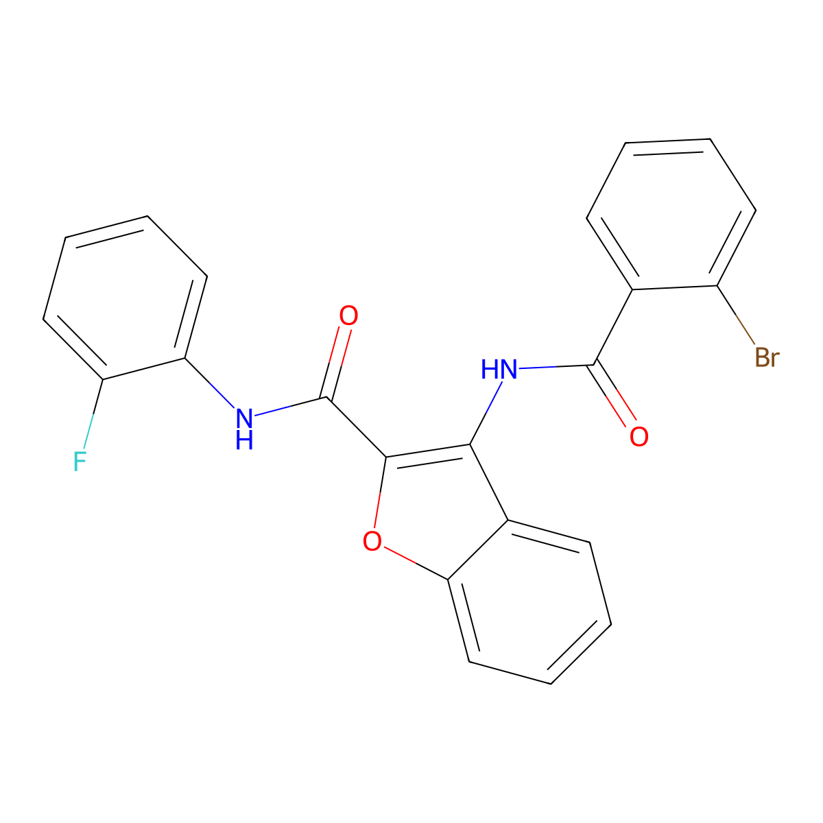 3-(2-bromobenzamido)-N-(2-fluorophenyl)benzofuran-2-carboxamide molecular structure, CAS 862977-56-8