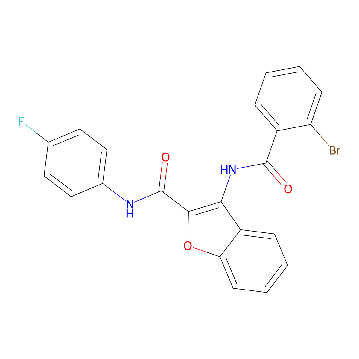 3-(2-bromobenzamido)-N-(4-fluorophenyl)benzofuran-2-carboxamide molecular structure, CAS 862977-77-3