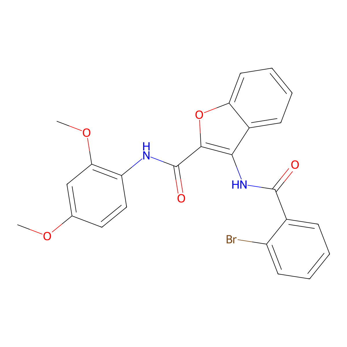 3-(2-bromobenzamido)-N-(2,4-dimethoxyphenyl)benzofuran-2-carboxamide molecular structure, CAS 862978-89-0