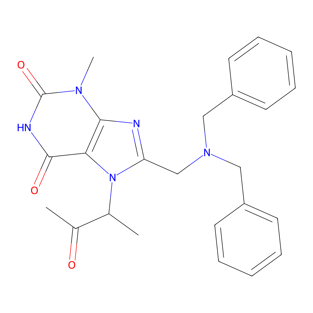 8-[(Dibenzylamino)methyl]-3-methyl-7-(3-oxobutan-2-yl)purine-2,6-dione molecular structure, CAS 862979-95-1