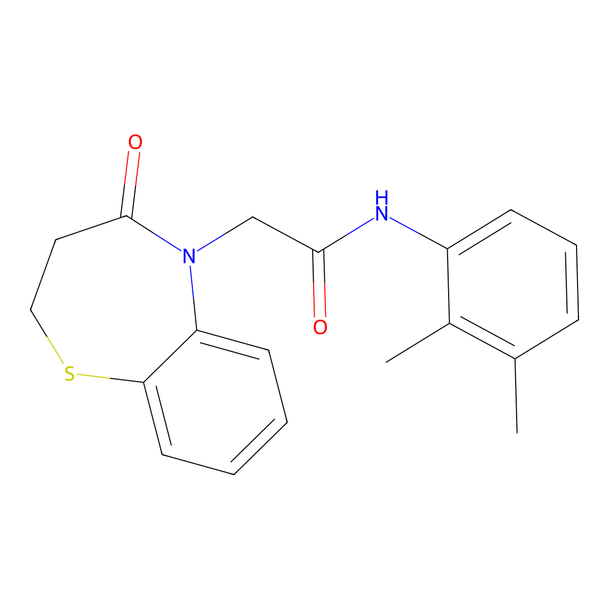 N-(2,3-dimethylphenyl)-2-(4-oxo-3,4-dihydrobenzo[b][1,4]thiazepin-5(2H)-yl)acetamide molecular structure, CAS 862980-09-4