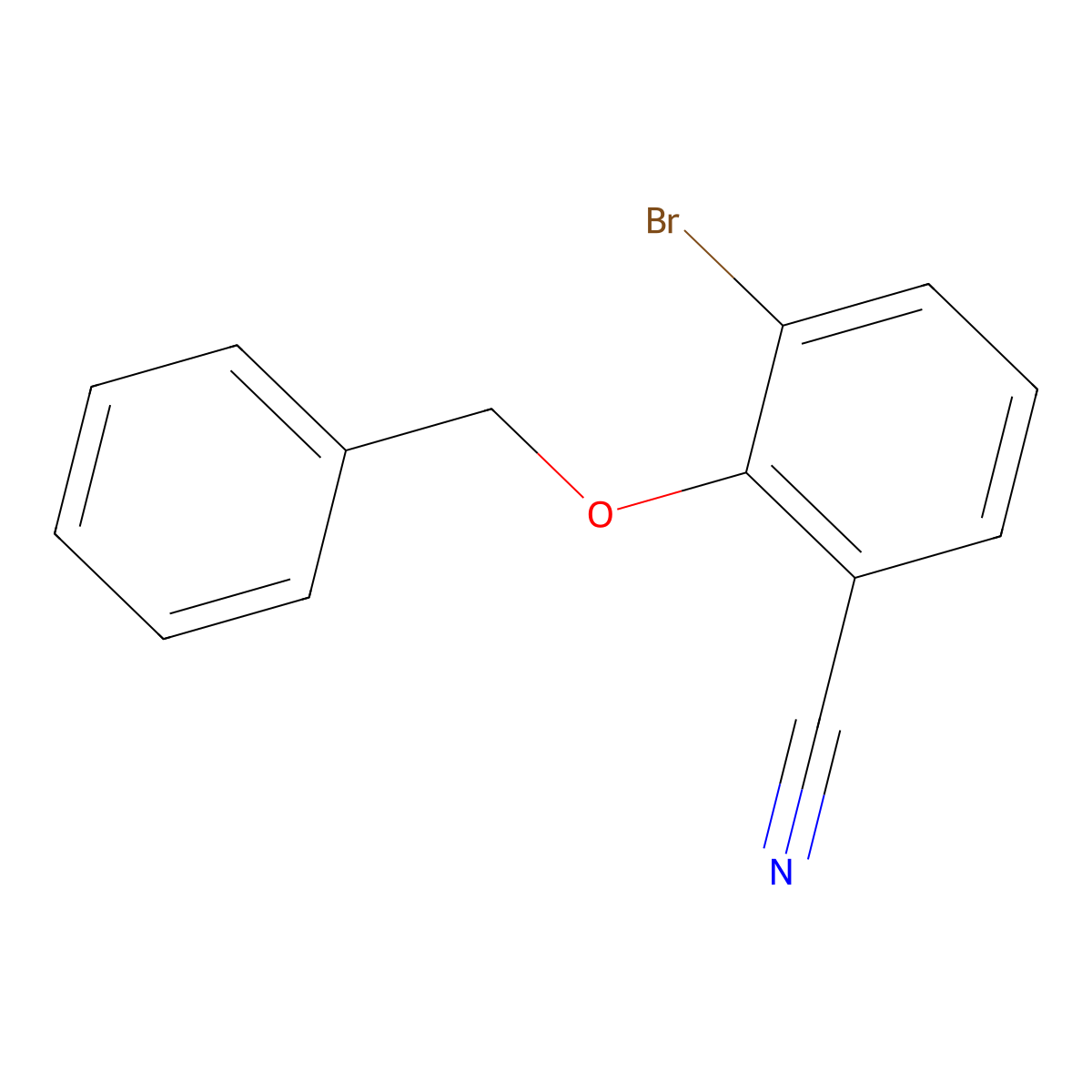 2-(Benzyloxy)-3-bromobenzonitrile molecular structure, CAS 862992-93-6