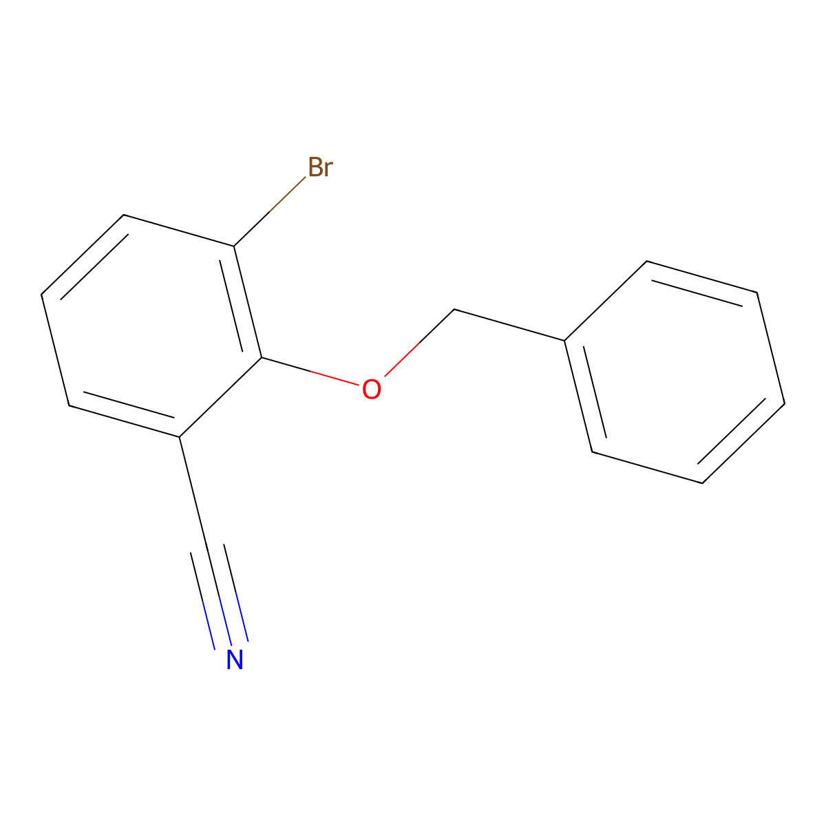 2-(Benzyloxy)-3-bromobenzonitrile molecular structure, CAS 862992-93-6