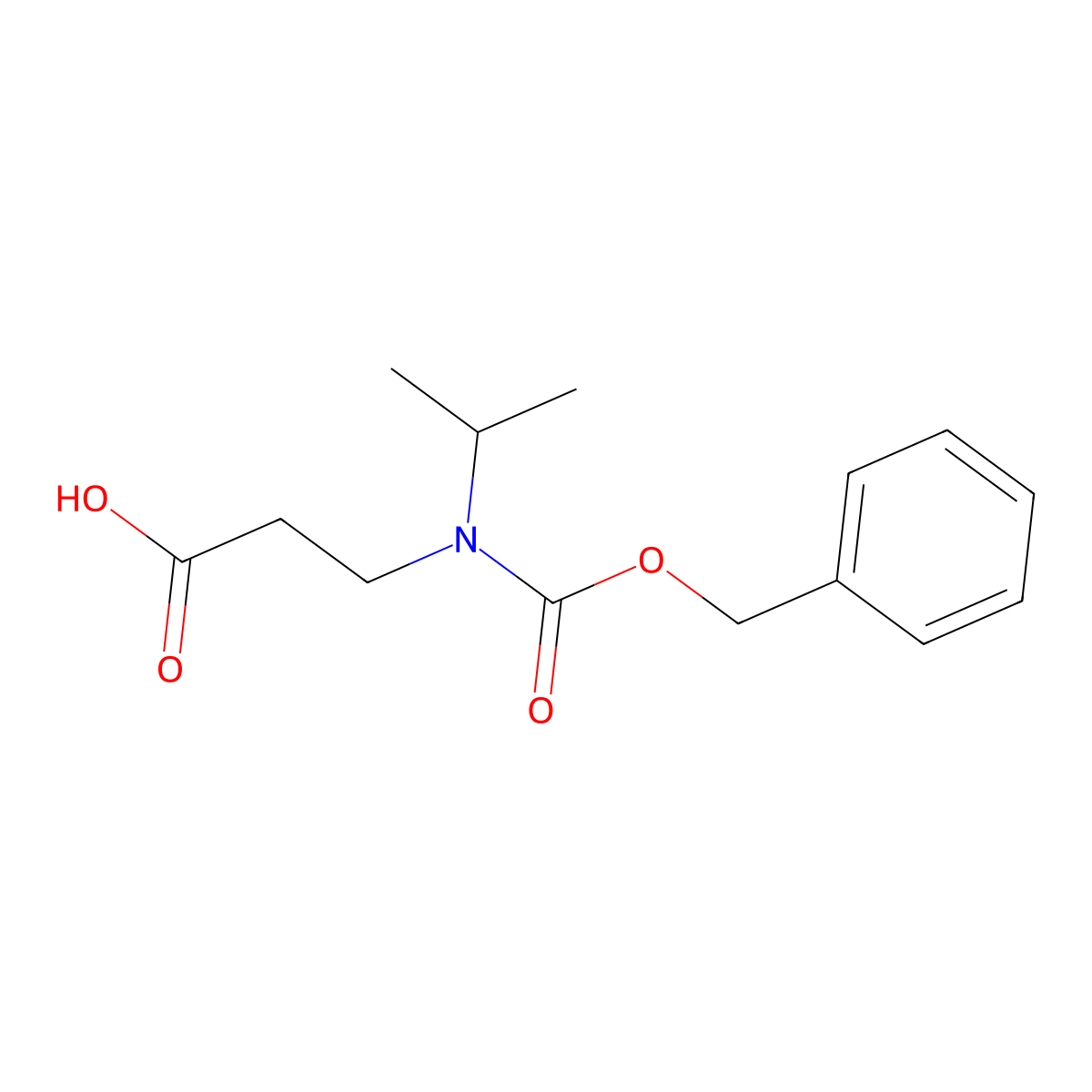 3-{[(Benzyloxy)carbonyl](propan-2-yl)amino}propanoic acid molecular structure, CAS 862993-71-3