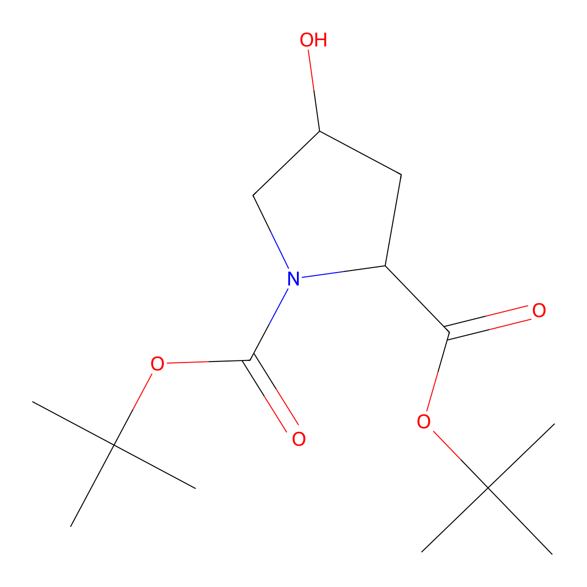 Boc-D-Hyp-Otbu molecular structure, CAS 862996-27-8