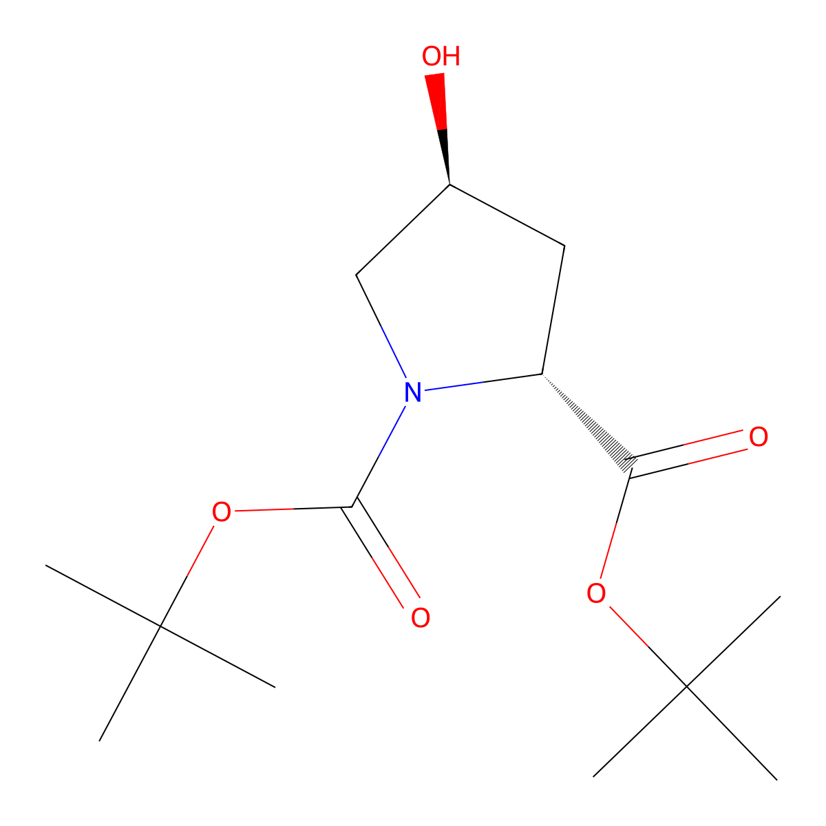 Boc-D-Hyp-Otbu molecular structure, CAS 862996-27-8