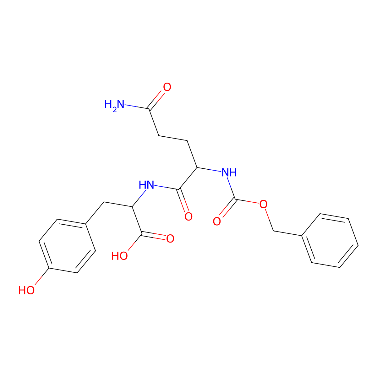 N-[(Benzyloxy)carbonyl]glutaminyltyrosine molecular structure, CAS 863-16-1