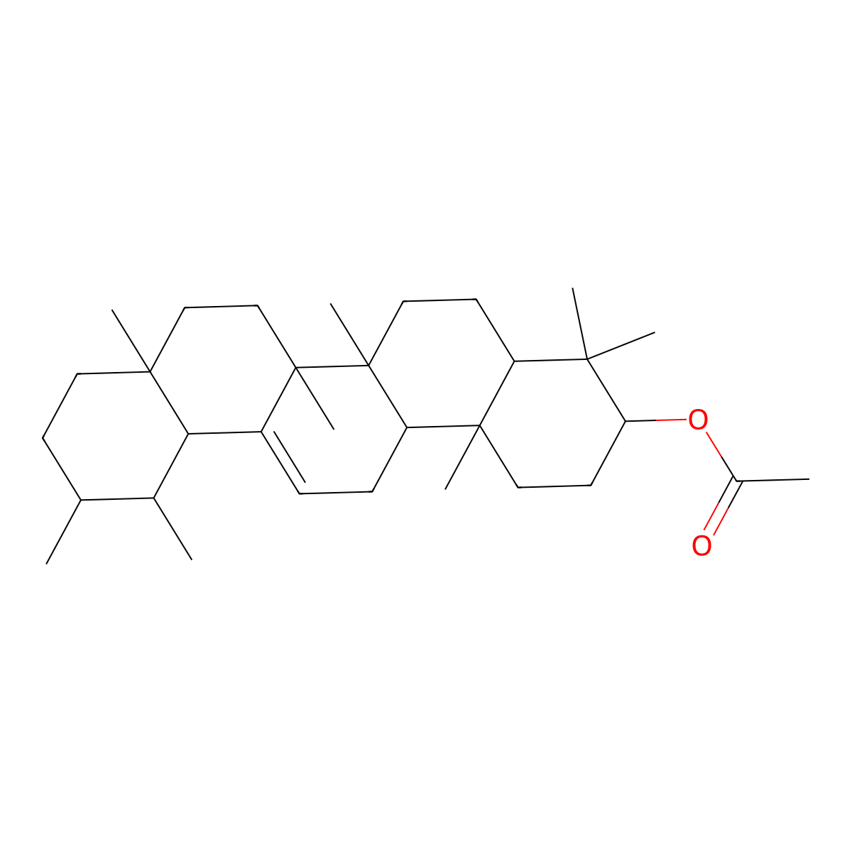 alpha-Amyrin acetate molecular structure, CAS 863-76-3