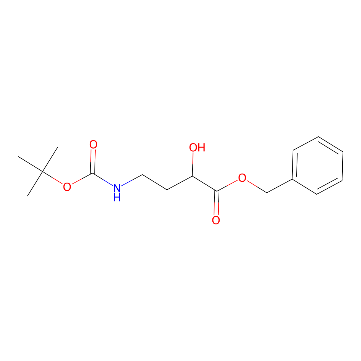 benzyl (2S)-4-{[(tert-butoxy)carbonyl]amino}-2-hydroxybutanoate molecular structure, CAS 863000-06-0