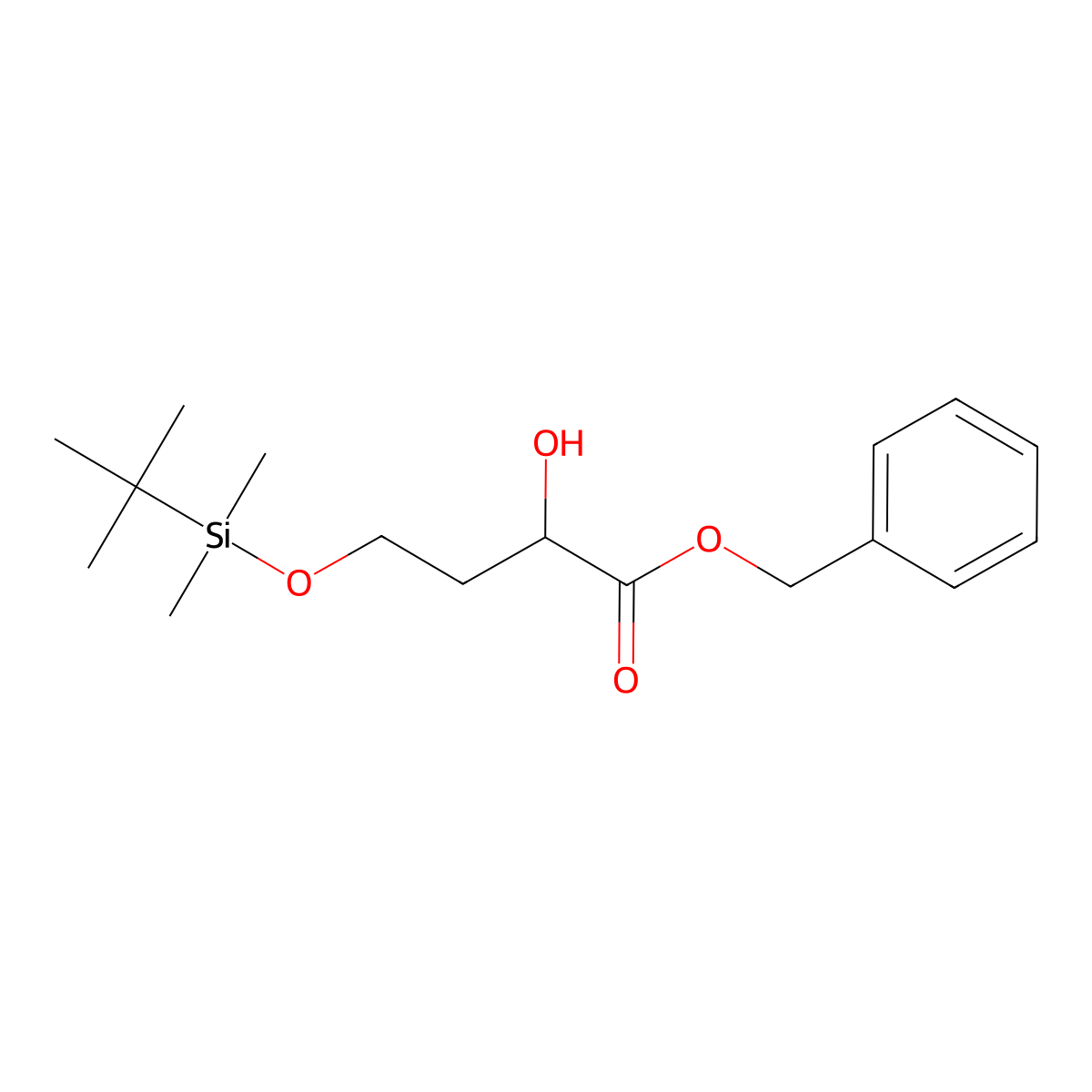 (S)-Benzyl 4-((tert-butyldimethylsilyl)oxy)-2-hydroxybutanoate molecular structure, CAS 863000-09-3