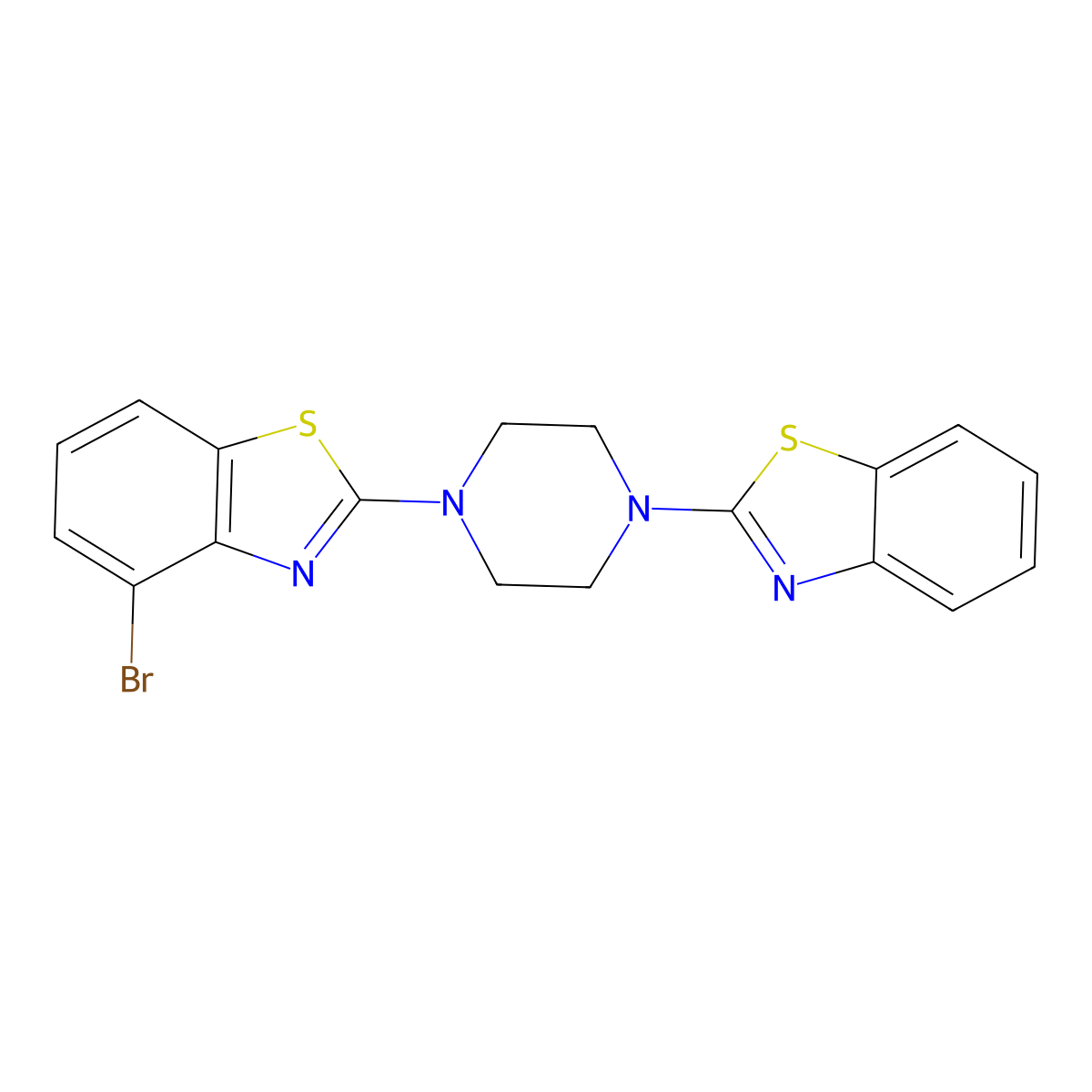 2-(4-(Benzo[d]thiazol-2-yl)piperazin-1-yl)-4-bromobenzo[d]thiazole molecular structure, CAS 863000-89-9