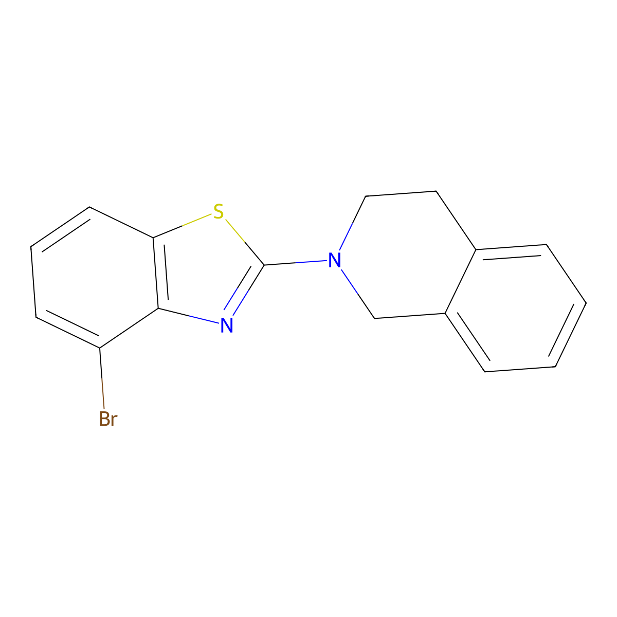 4-bromo-2-(3,4-dihydroisoquinolin-2(1H)-yl)benzo[d]thiazole molecular structure, CAS 863000-94-6