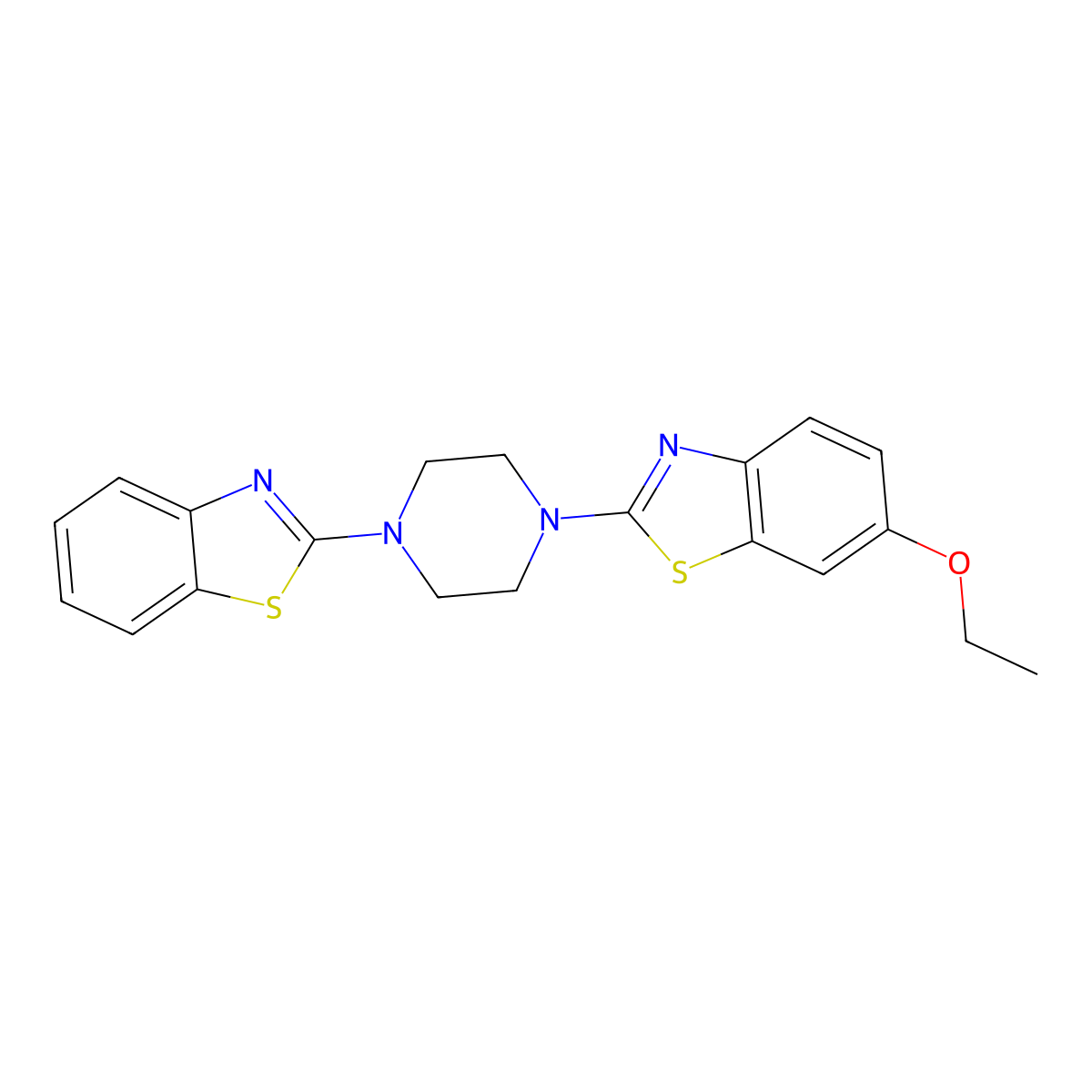 2-[4-(1,3-Benzothiazol-2-yl)piperazin-1-yl]-6-ethoxy-1,3-benzothiazole molecular structure, CAS 863000-99-1