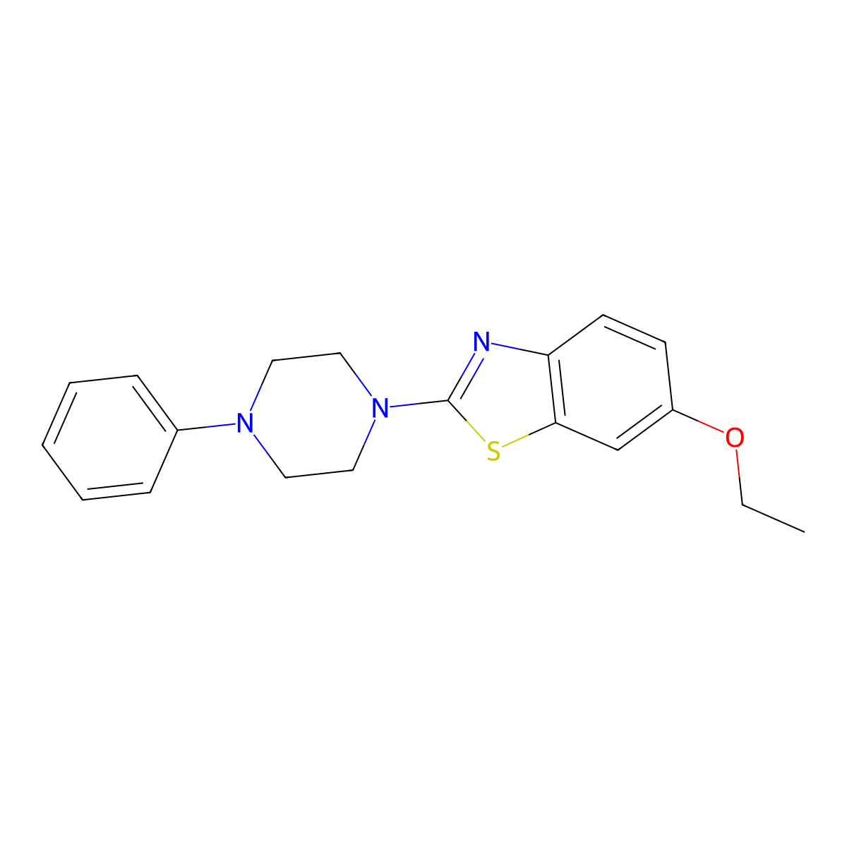 6-Ethoxy-2-(4-phenylpiperazin-1-yl)benzo[d]thiazole molecular structure, CAS 863001-03-0