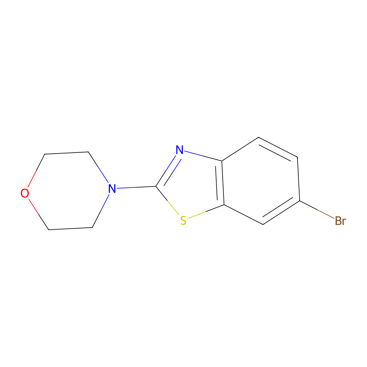 6-Bromo-2-morpholin-4-yl-1,3-benzothiazole molecular structure, CAS 863001-17-6