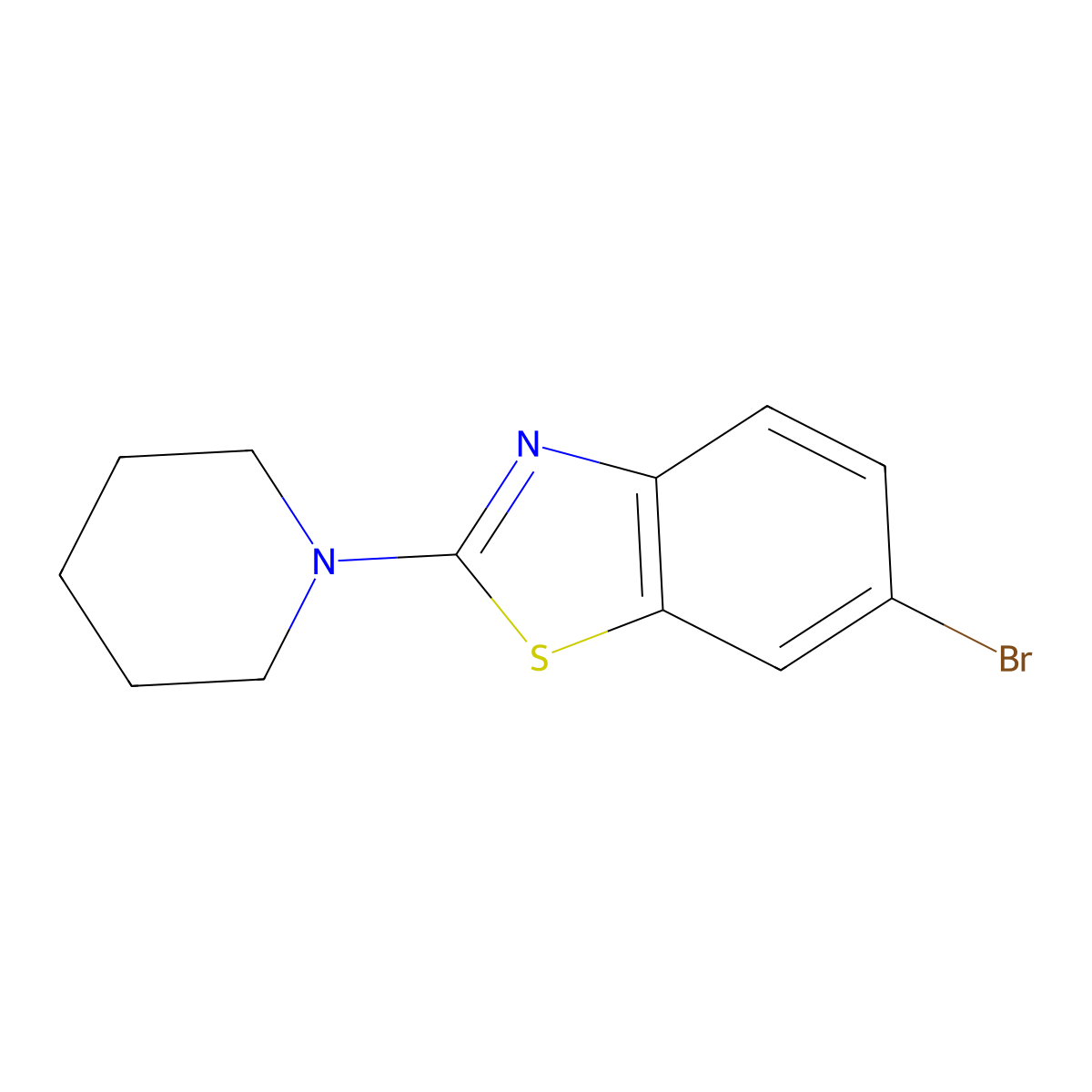 6-Bromo-2-(piperidin-1-yl)benzo[d]thiazole molecular structure, CAS 863001-19-8