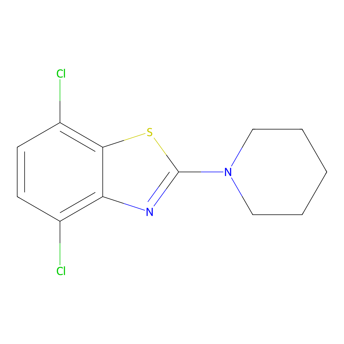 4,7-Dichloro-2-(piperidin-1-yl)benzo[d]thiazole molecular structure, CAS 863001-29-0