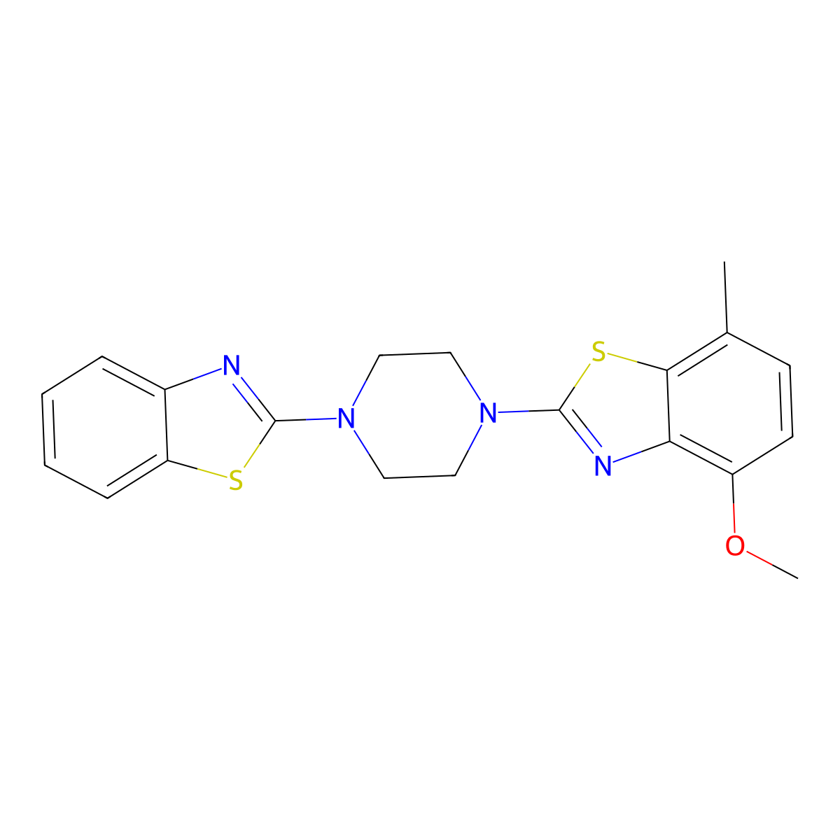 2-[4-(1,3-Benzothiazol-2-yl)piperazin-1-yl]-4-methoxy-7-methyl-1,3-benzothiazole molecular structure, CAS 863001-38-1