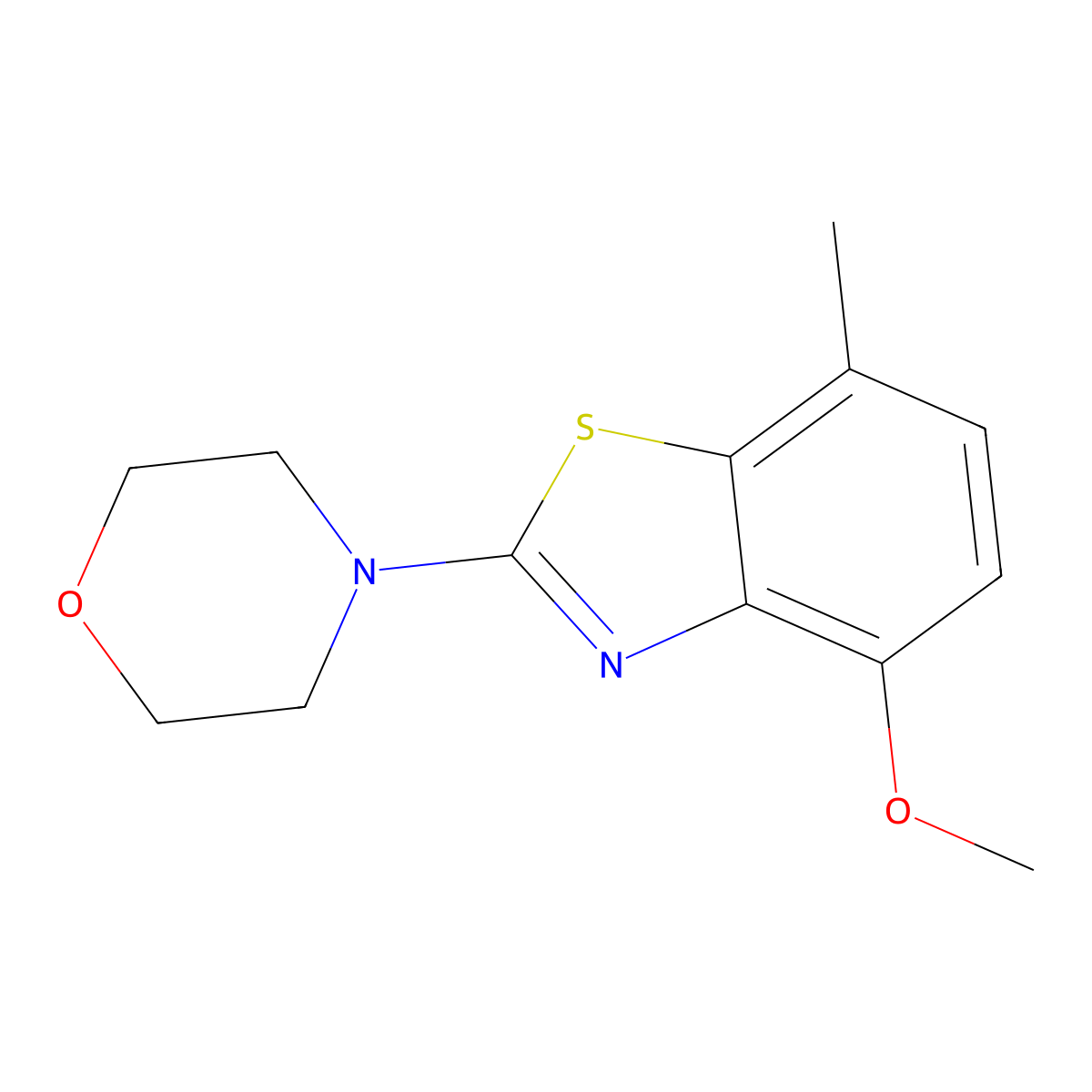 4-(4-Methoxy-7-methylbenzo[d]thiazol-2-yl)morpholine molecular structure, CAS 863001-39-2