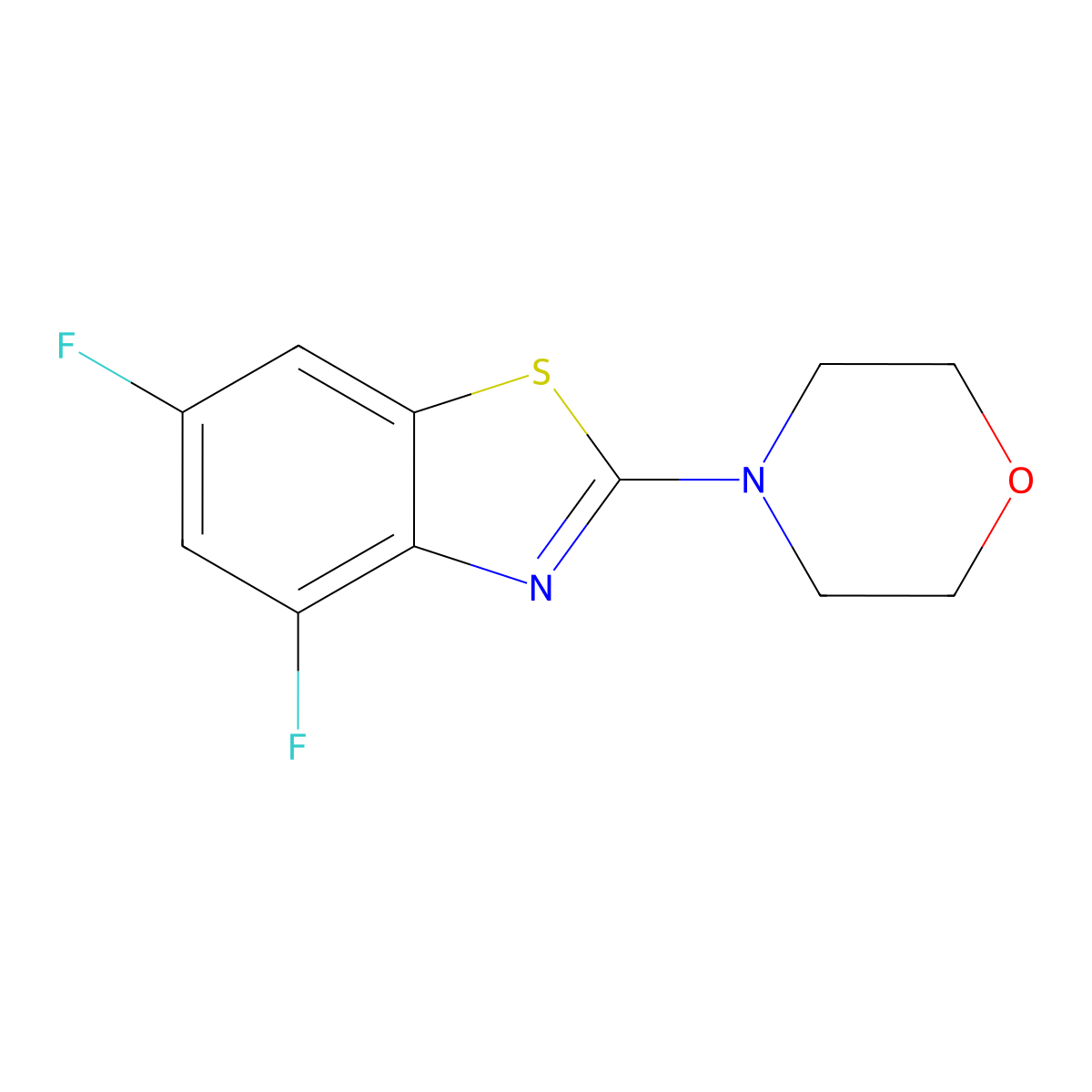 4-(4,6-Difluoro-1,3-benzothiazol-2-yl)morpholine molecular structure, CAS 863001-53-0