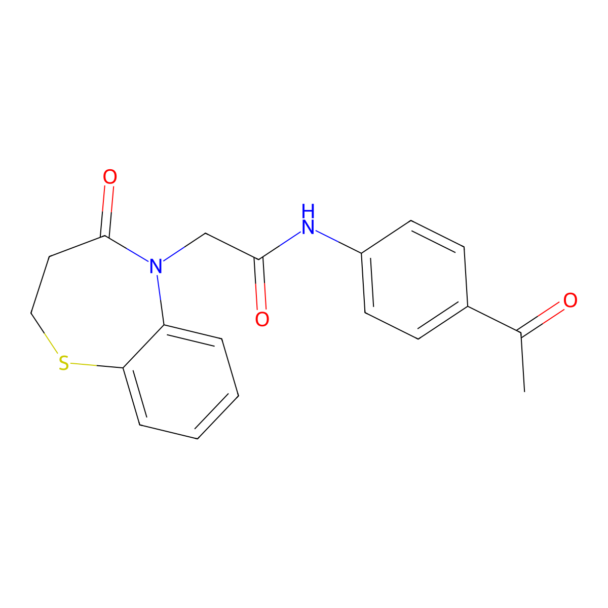 N-(4-acetylphenyl)-2-(4-oxo-3,4-dihydrobenzo[b][1,4]thiazepin-5(2H)-yl)acetamide molecular structure, CAS 863004-04-0