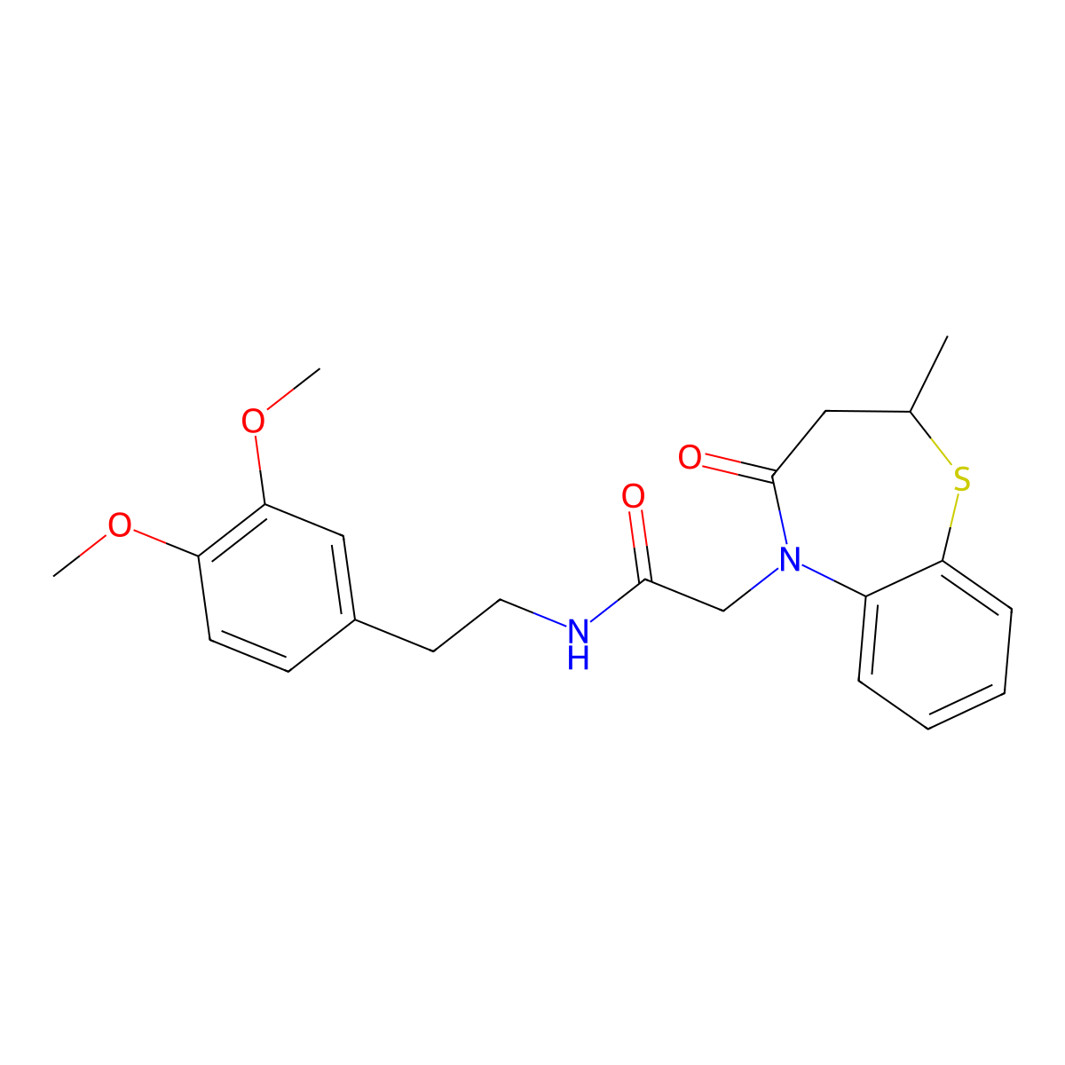 N-(3,4-dimethoxyphenethyl)-2-(2-methyl-4-oxo-3,4-dihydrobenzo[b][1,4]thiazepin-5(2H)-yl)acetamide molecular structure, CAS 863004-45-9