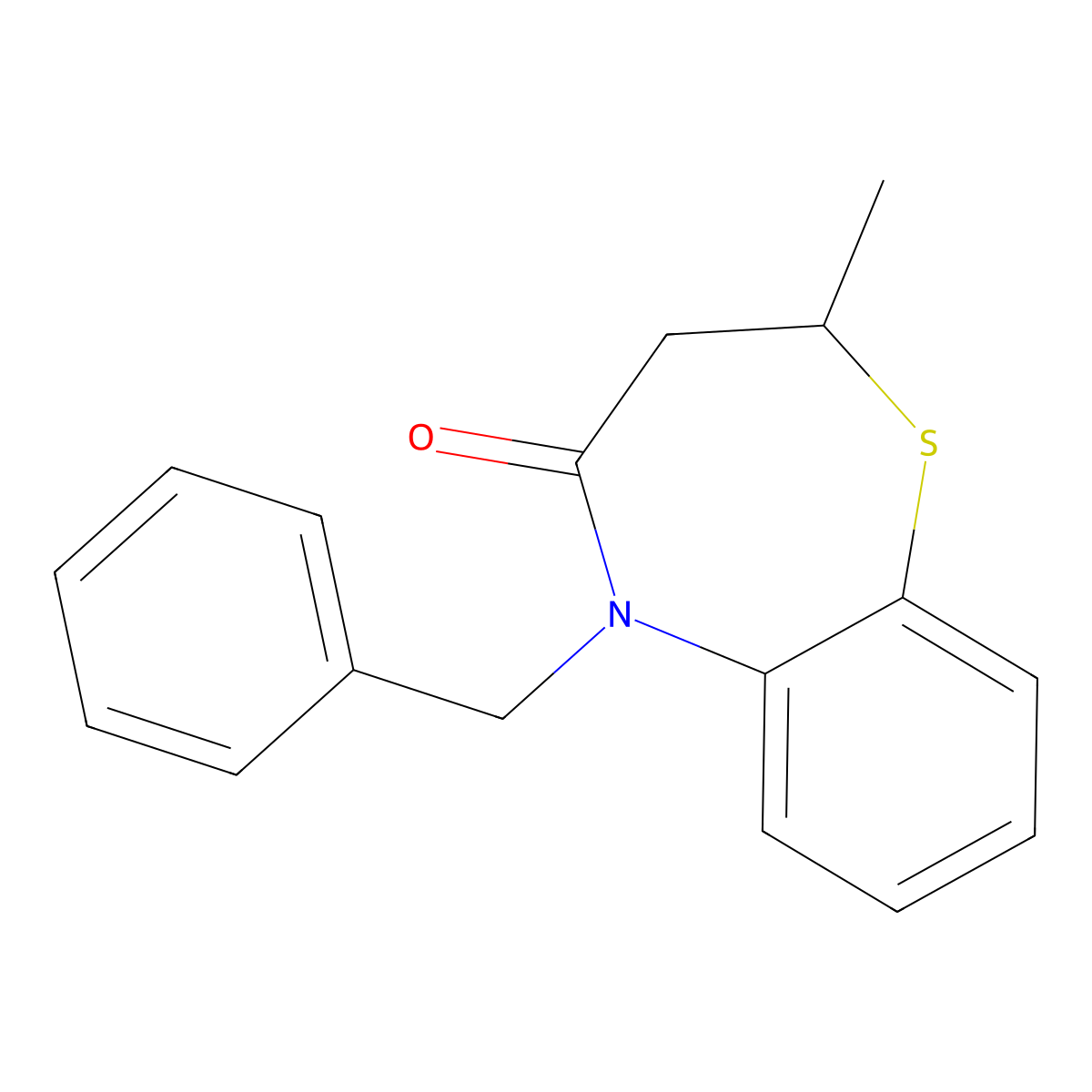 5-Benzyl-2-methyl-2,3-dihydrobenzo[b][1,4]thiazepin-4(5H)-one molecular structure, CAS 863004-48-2