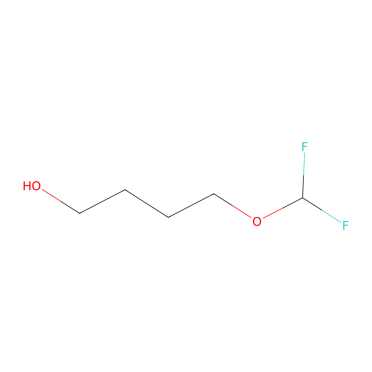 4-(Difluoromethoxy)butan-1-ol molecular structure, CAS 863008-52-0