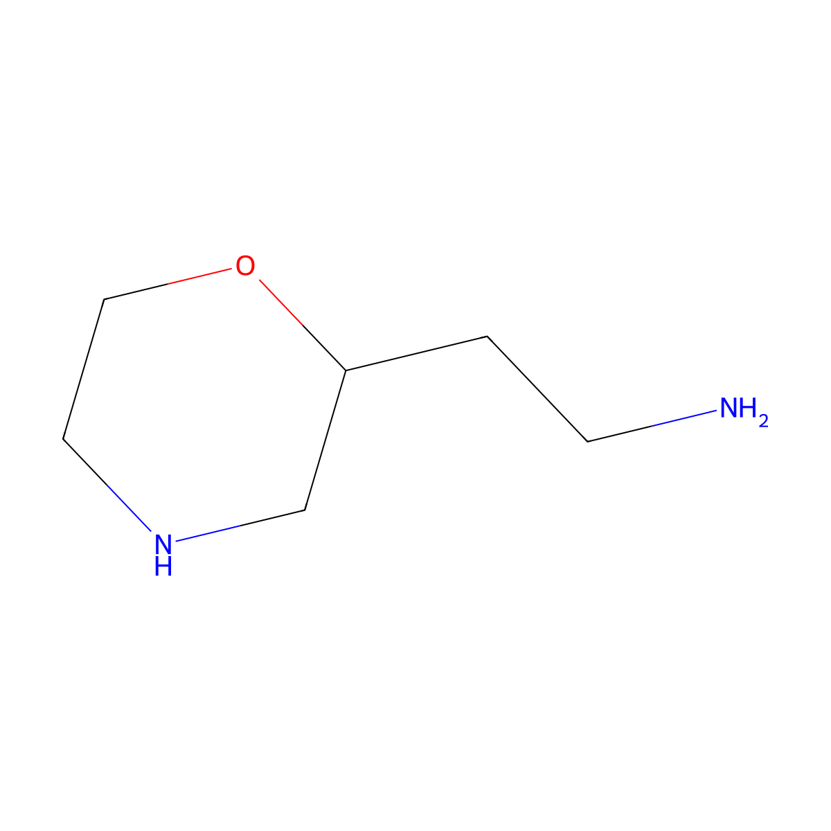 2-Morpholineethanamine molecular structure, CAS 863012-89-9