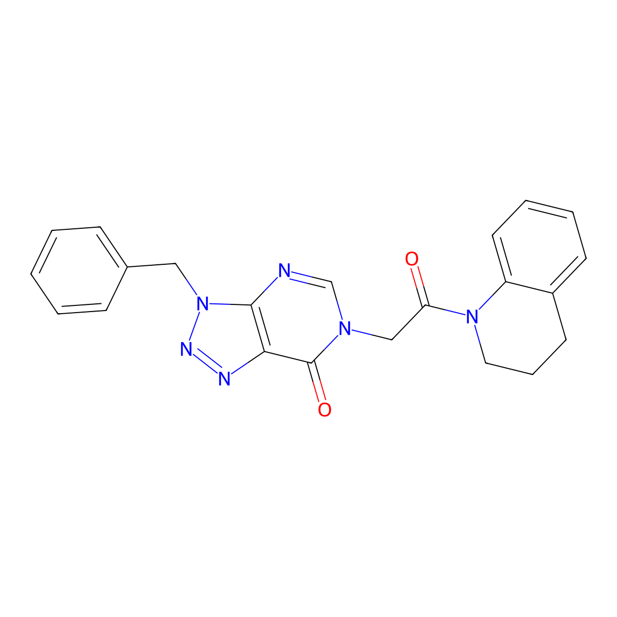 3-benzyl-6-[2-(3,4-dihydro-2H-quinolin-1-yl)-2-oxoethyl]triazolo[4,5-d]pyrimidin-7-one molecular structure, CAS 863018-18-2