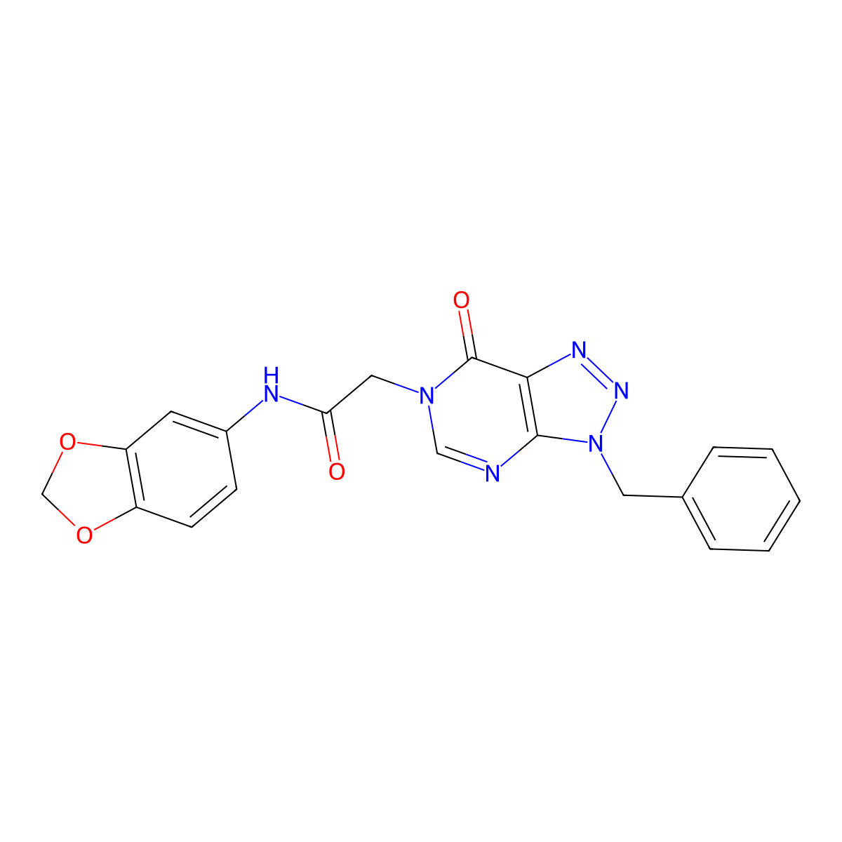 N-(1,3-benzodioxol-5-yl)-2-(3-benzyl-7-oxotriazolo[4,5-d]pyrimidin-6-yl)acetamide molecular structure, CAS 863018-23-9