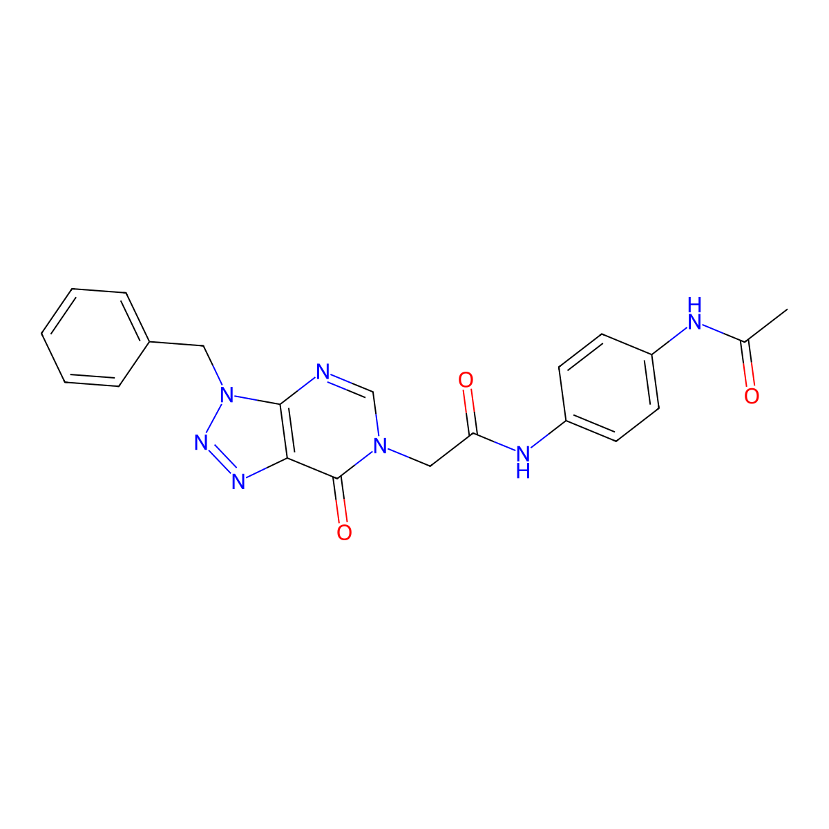 N-(4-acetamidophenyl)-2-(3-benzyl-7-oxotriazolo[4,5-d]pyrimidin-6-yl)acetamide molecular structure, CAS 863018-29-5