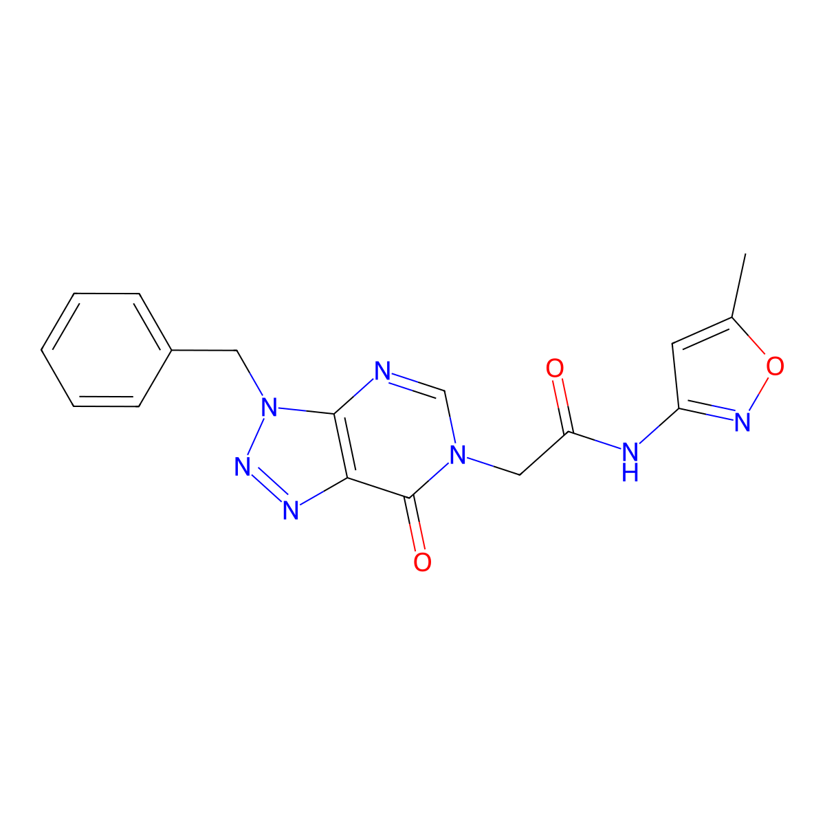 2-(3-benzyl-7-oxotriazolo[4,5-d]pyrimidin-6-yl)-N-(5-methyl-1,2-oxazol-3-yl)acetamide molecular structure, CAS 863018-34-2