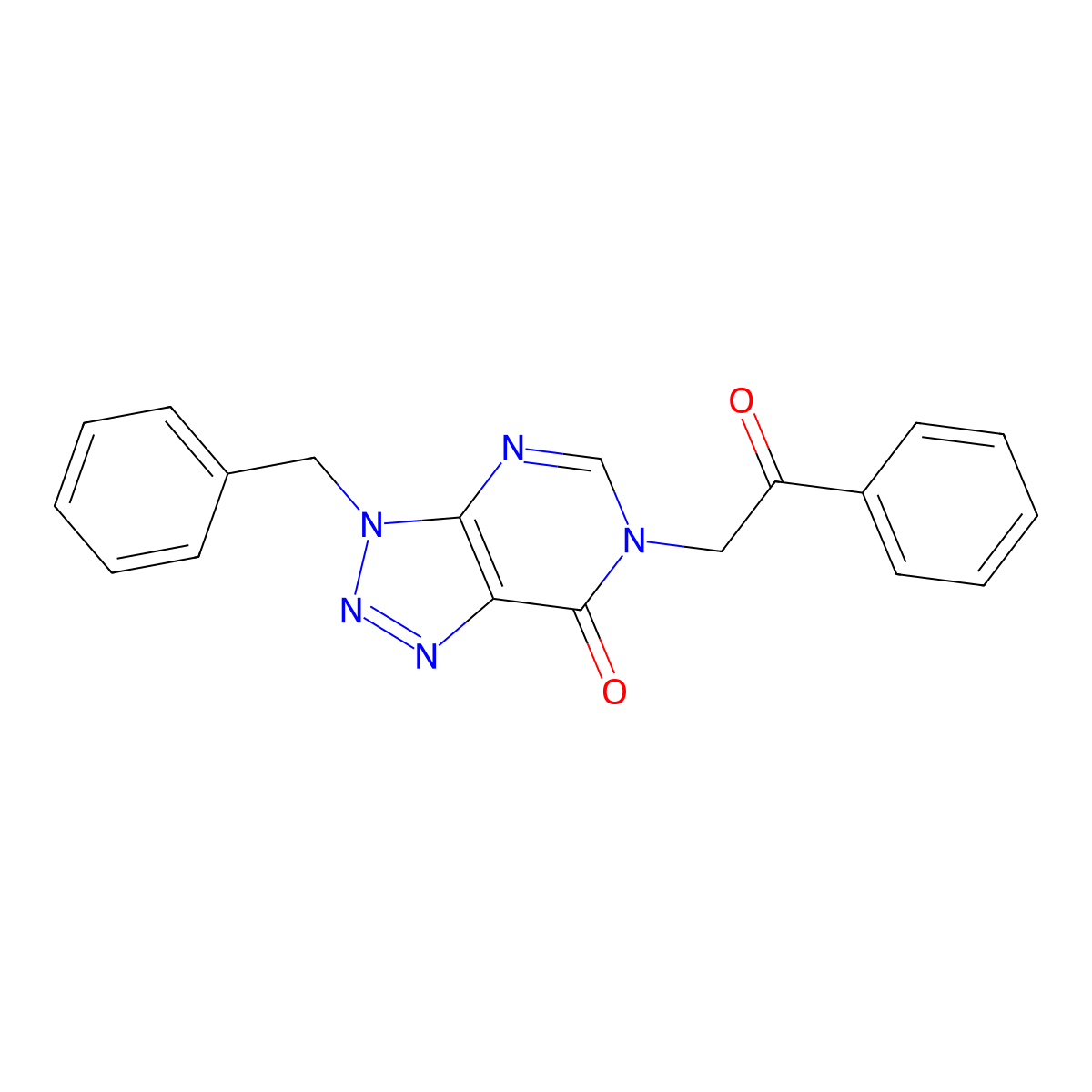 3-Benzyl-6-phenacyltriazolo[4,5-d]pyrimidin-7-one molecular structure, CAS 863018-37-5